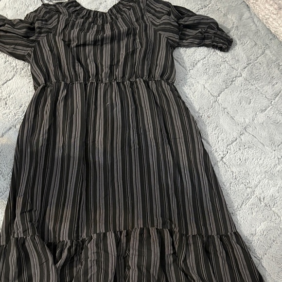 Terra & Sky Black and Gray Striped Dress size 3x - Picture 4 of 4